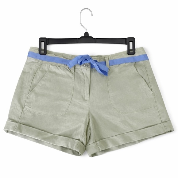 Ann Taylor Pants - Ann Taylor Loft Size 2 Light Brown Linen-Blend Cuffed Shorts.  4" Inseam.